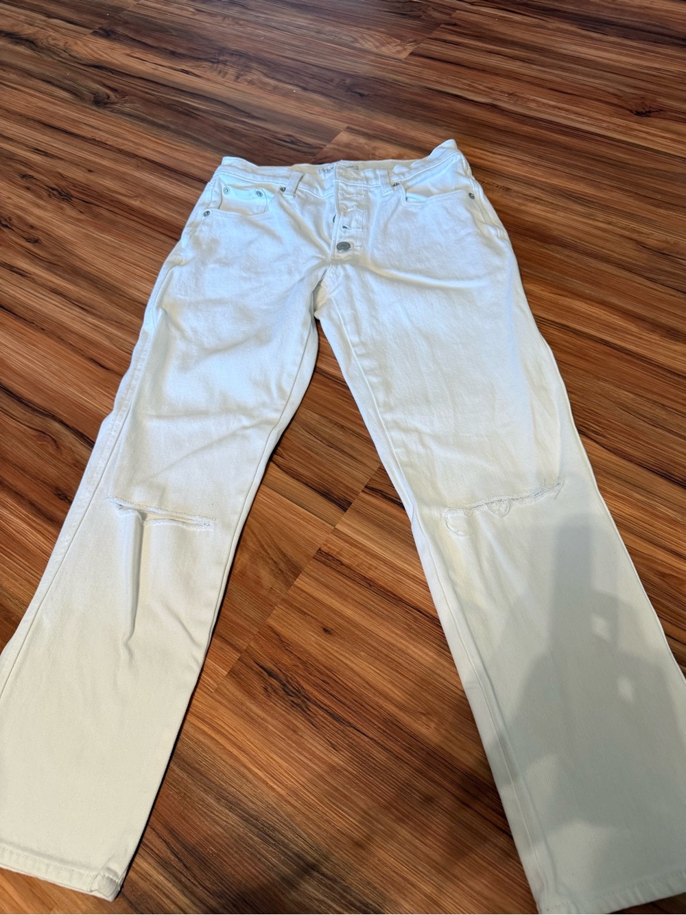 Lucky Brand Women's White Straight Jeans